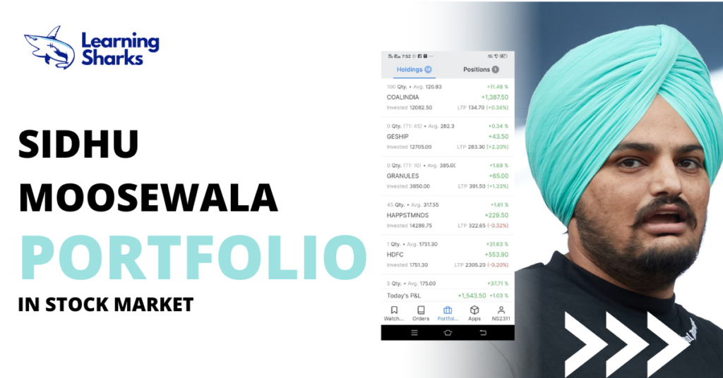 Sidhu moosewala portfolio in the stock market.
