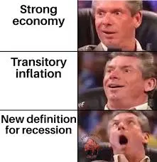 strong economy, transitory ,and new definition for recessionl Stock Market latest Memes 2022