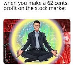 When you make a 62 cents profits on the stock makret l Stock Market latest Memes 2022