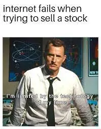 Internet fails when trying to sell a stock l Stock Market latest Memes 2022