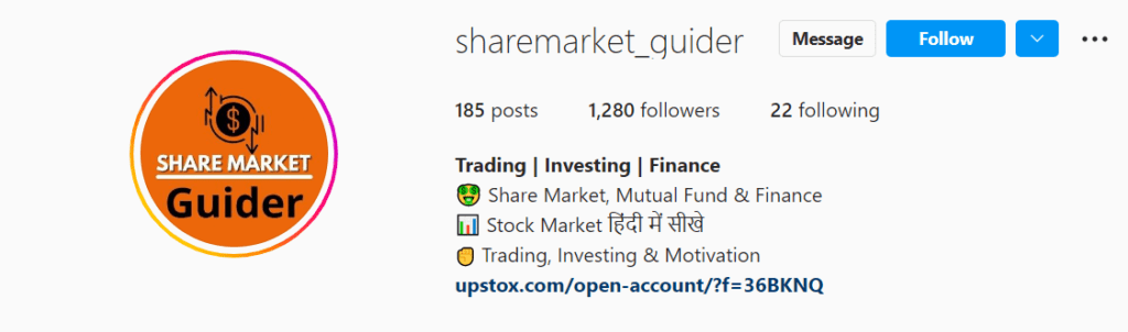 best Indian stock market Instagram Account you should follow, who is the best Indian Stock market Instagram, which stock market account on Instagram we need to Follow to get updated .