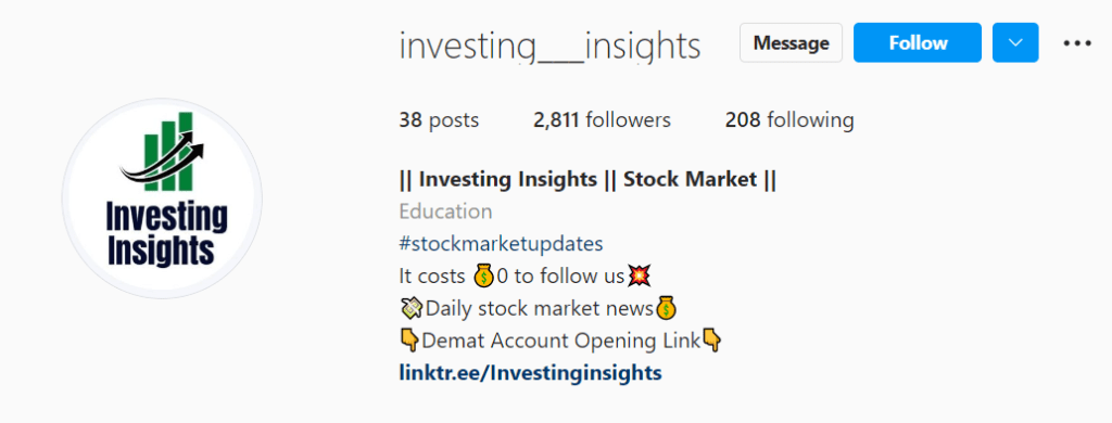 best Indian stock market Instagram Account you should follow, who is the best Indian Stock market Instagram, which stock market account on Instagram we need to Follow to get updated .
