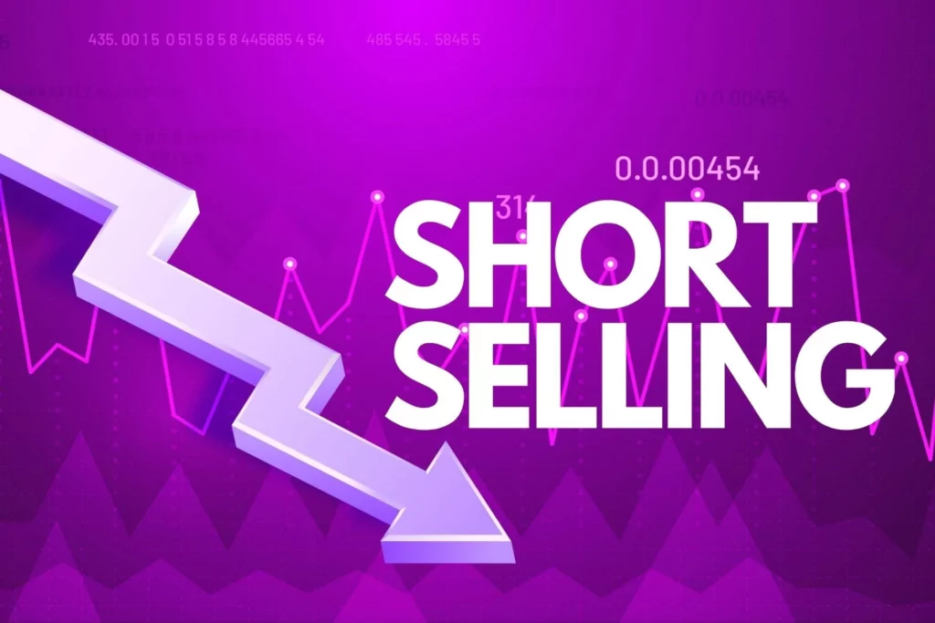 The trader sells the borrowed shares at the current market price, even though they don't own them.
